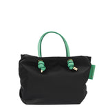 BIANCA-S Black x Kelly green 2 Ways Tote