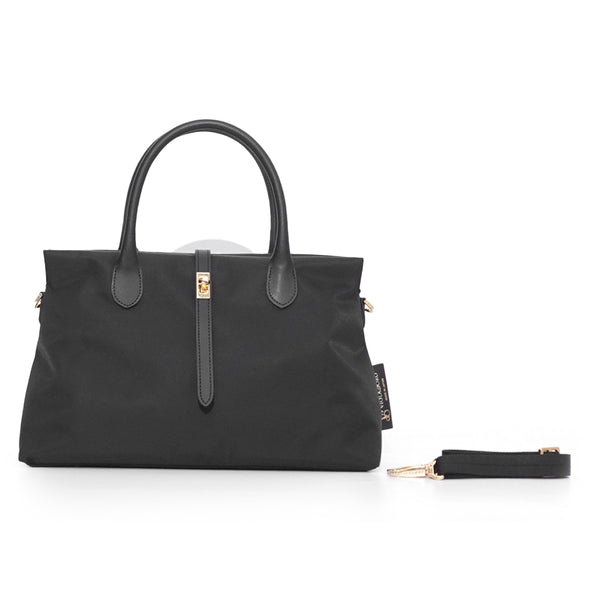 BIANCA SQUARE-S 2 Ways Tote BlackxBlack
