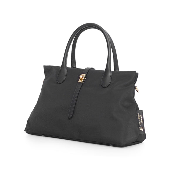 BIANCA SQUARE-S 2 Ways Tote CharcoalxTaupe