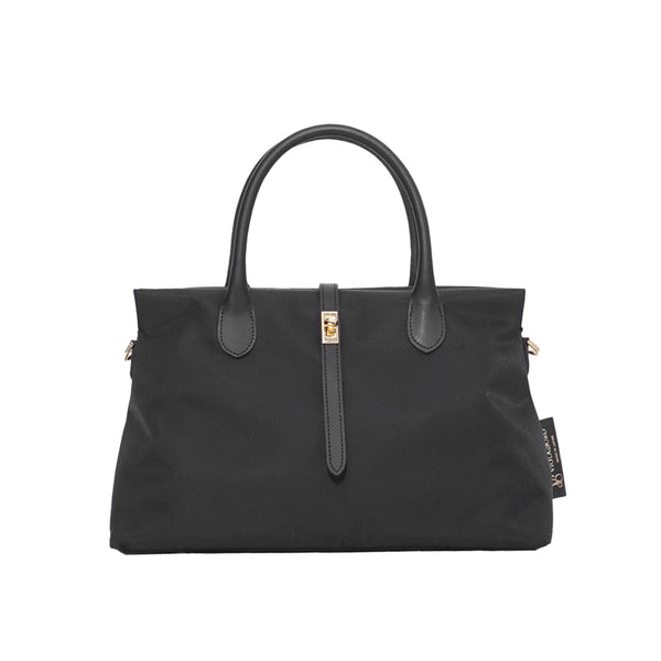 BIANCA SQUARE-S 2 Ways Tote BlackxBlack