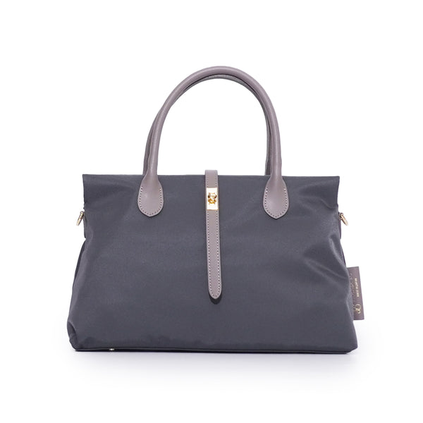 BIANCA SQUARE-S 2 Ways Tote CharcoalxTaupe