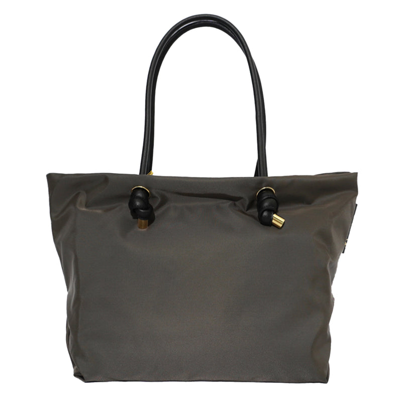 BIANCA M Khaki x Black Tote Bag