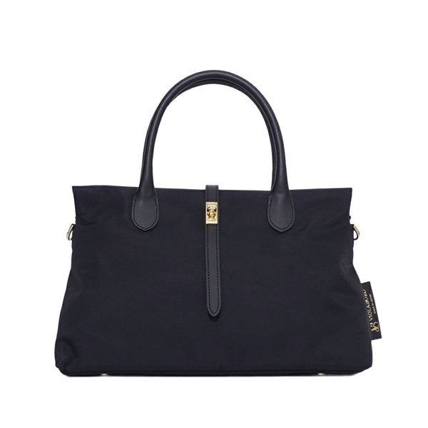 BIANCA SQUARE-M Black x Black 2 Ways Tote