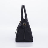 BIANCA SQUARE-M Black x Black 2 Ways Tote