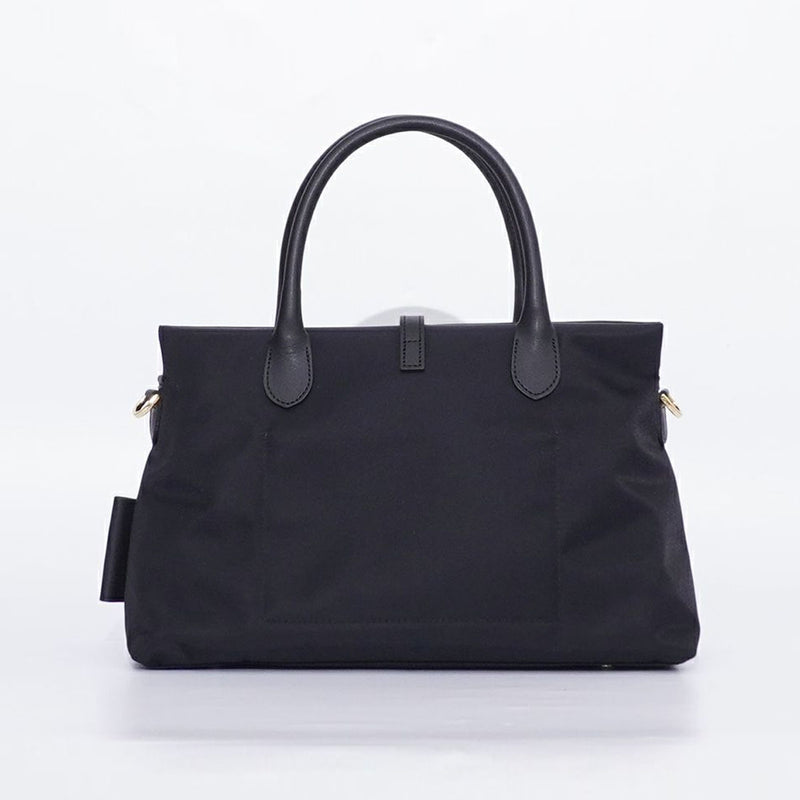 BIANCA SQUARE-M Black x Black 2 Ways Tote