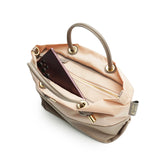 BIANCA-S Pink Beige / Taupe x Taupe TWO TONE 2 Ways Tote