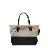 BIANCA-S Taupe / Black x Black TWO TONE 2 Ways Tote