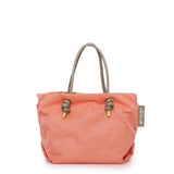 BIANCA-S Coral x Light Taupe 2 Ways Tote