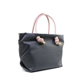 BIANCA-S 2 WAYS TOTE BAG Charcoal x Pink Grey