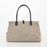 BIANCA SQUARE-M Taupe x Black 2 Ways Tote