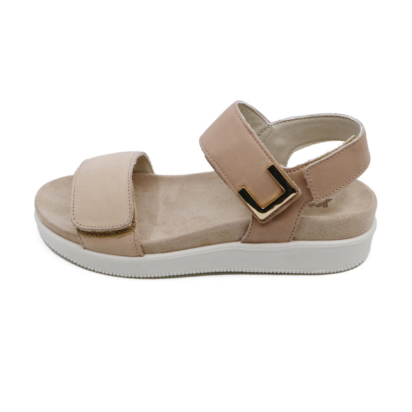 BINA Beige WIDE FIT SOFT SANDALS