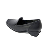 CELIA PLAIN Black Soft Walking Loafers