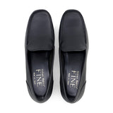 CELIA PLAIN Black Soft Walking Loafers