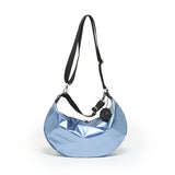 CHARLIE 2 WAYS EXTRA LIGHT HALF-MOON BAG Metallic Blue