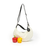 CHARLIE 2 WAYS EXTRA LIGHT HALF-MOON BAG White