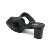 CHIYO Black Balanced Heel Sandals