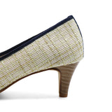 COCONA Navy Kitten Heel Pumps