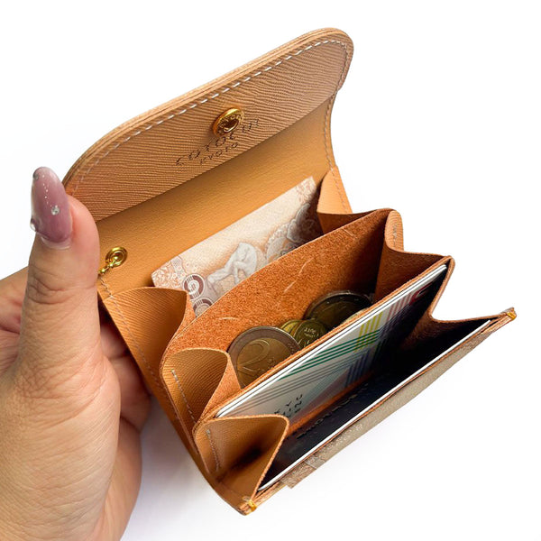 COTOCUL Metallic Mini Wallet Champagne
