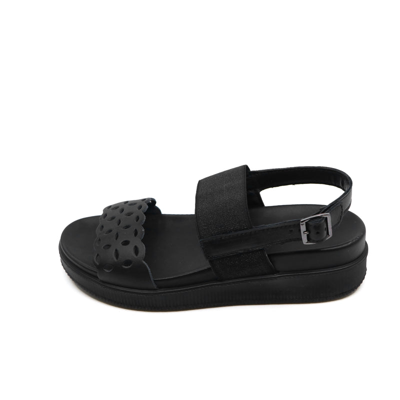 DORA All Black Wide Fit Sandals