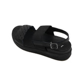 DORA All Black Wide Fit Sandals