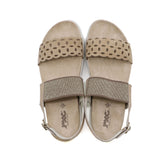 DORA Beige Wide Fit Sandals