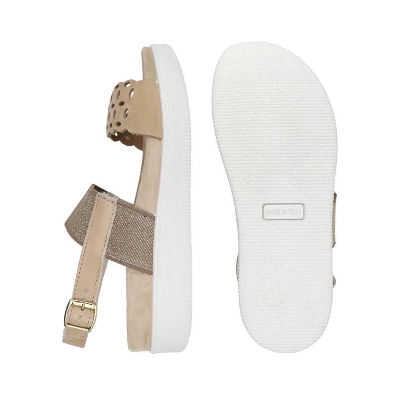DORA Beige Wide Fit Sandals