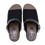 Dale3 All Black 2 Ways Soft Wedge Sandals