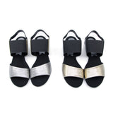 Didi Khaki-Silver Soft Waiking Sandals