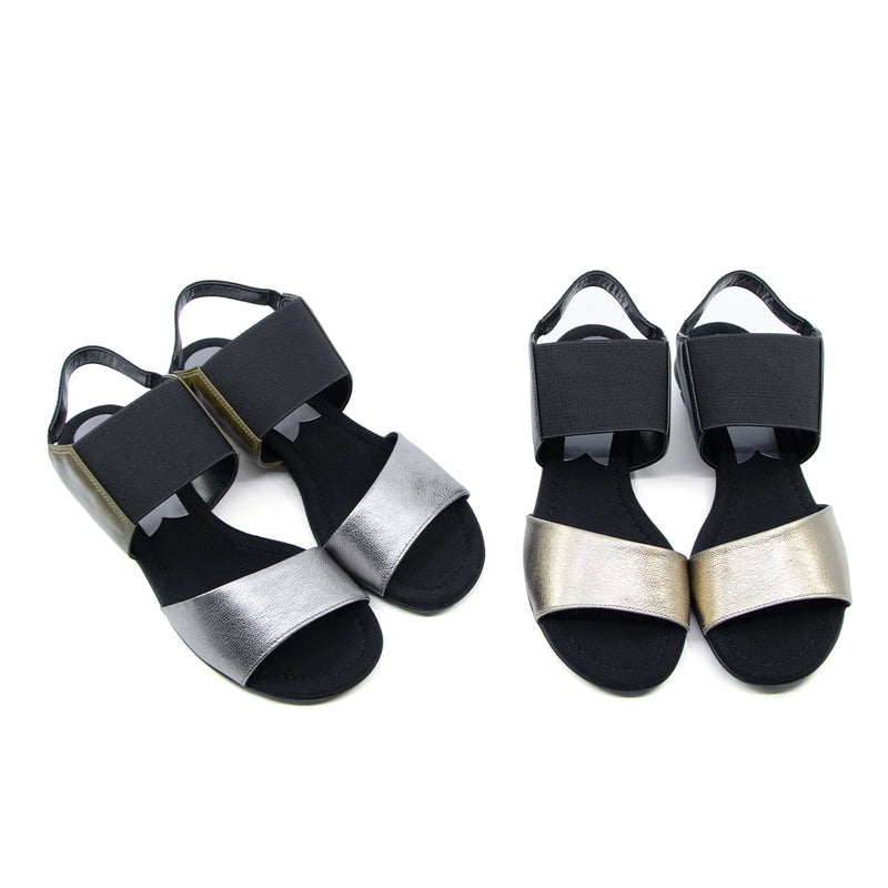 Didi Khaki-Silver Soft Waiking Sandals