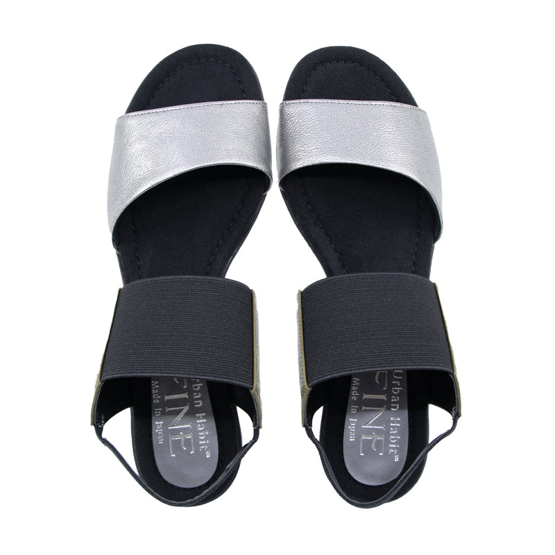 Didi Khaki-Silver Soft Waiking Sandals