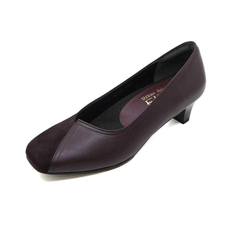EMIKA Burgundy Balanced Heel Pumps