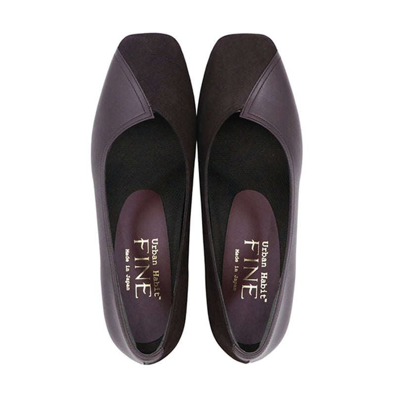 EMIKA Burgundy Balanced Heel Pumps