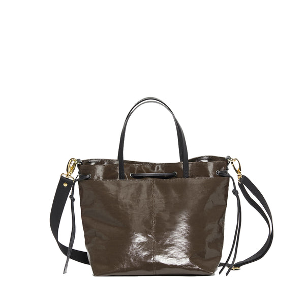 Emy Chestnut Linen Tote Bag