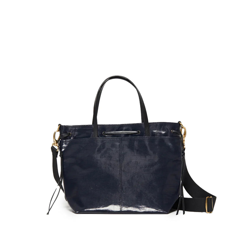 Emy Midnight Blue Linen Tote Bag