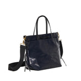 Emy Midnight Blue Linen Tote Bag