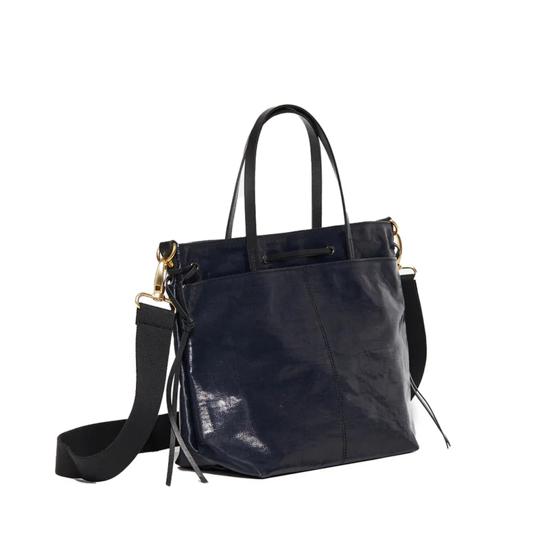 Emy Midnight Blue Linen Tote Bag