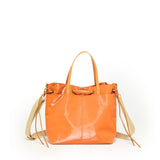 Emy Orange Linen Tote Bag