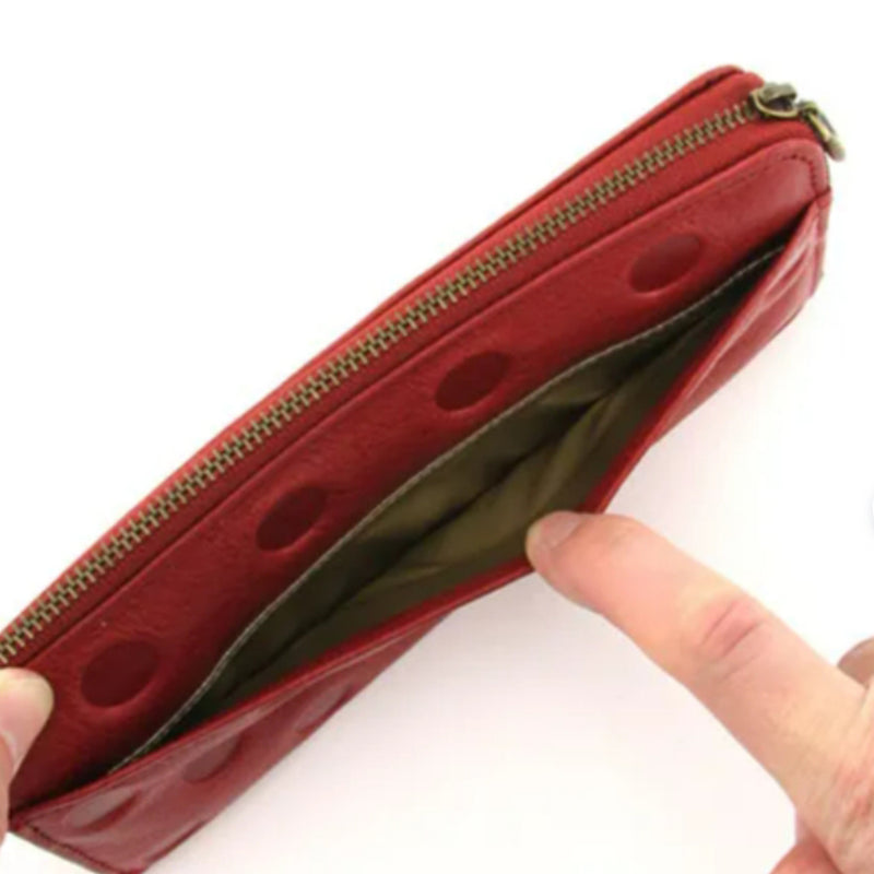 EN THIN ROUND Mustard Dot Wallet