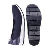 ESLIA Navy Blue Soft Walking Stretch Flats