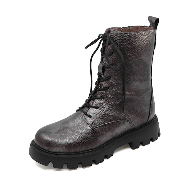 ESTREL Dark Silver WondersFly Leather Boots