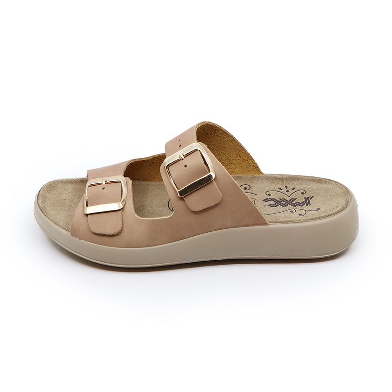 FIA Mocha Beige WIDE FIT SANDALS