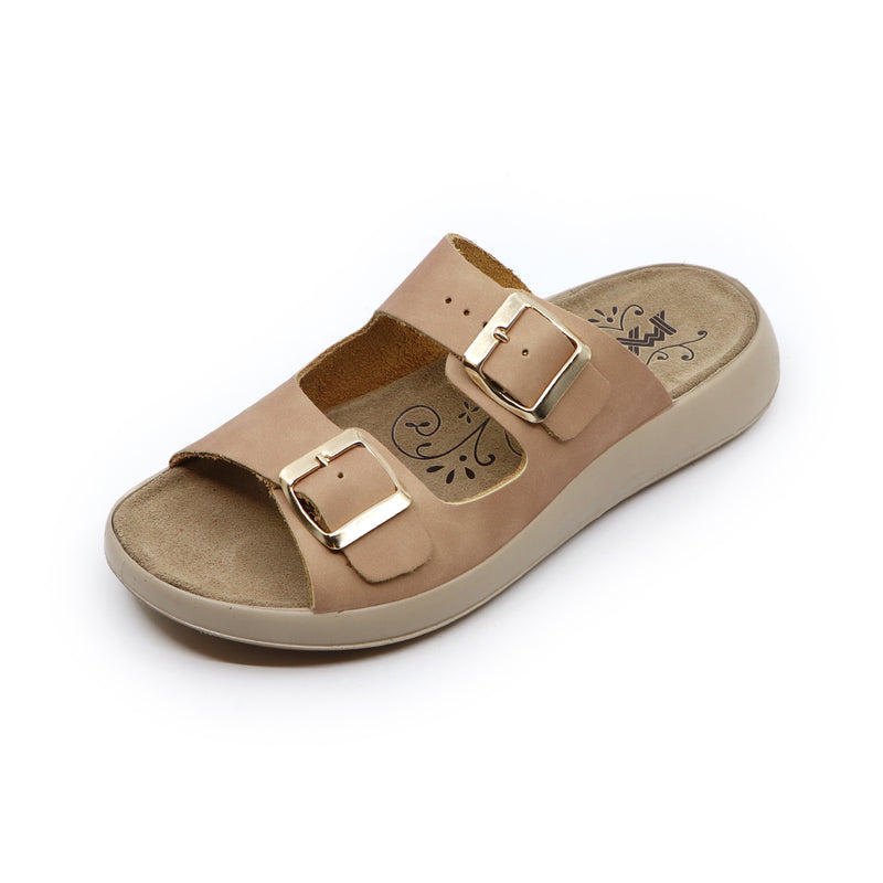 FIA Mocha Beige WIDE FIT SANDALS