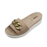 FINA Beige Wide Fit Sandals