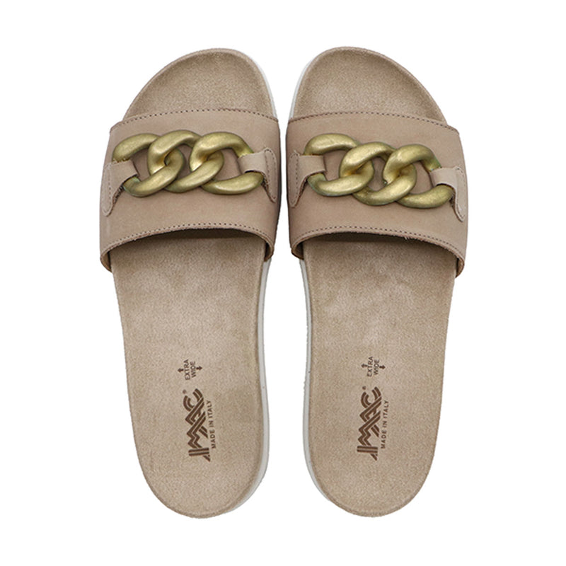 FINA Beige Wide Fit Sandals