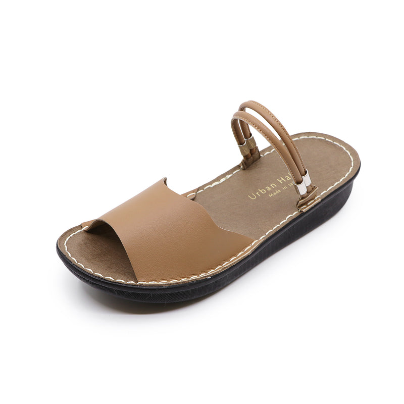 Fuuna Camel Microfiber Real Support Sandals