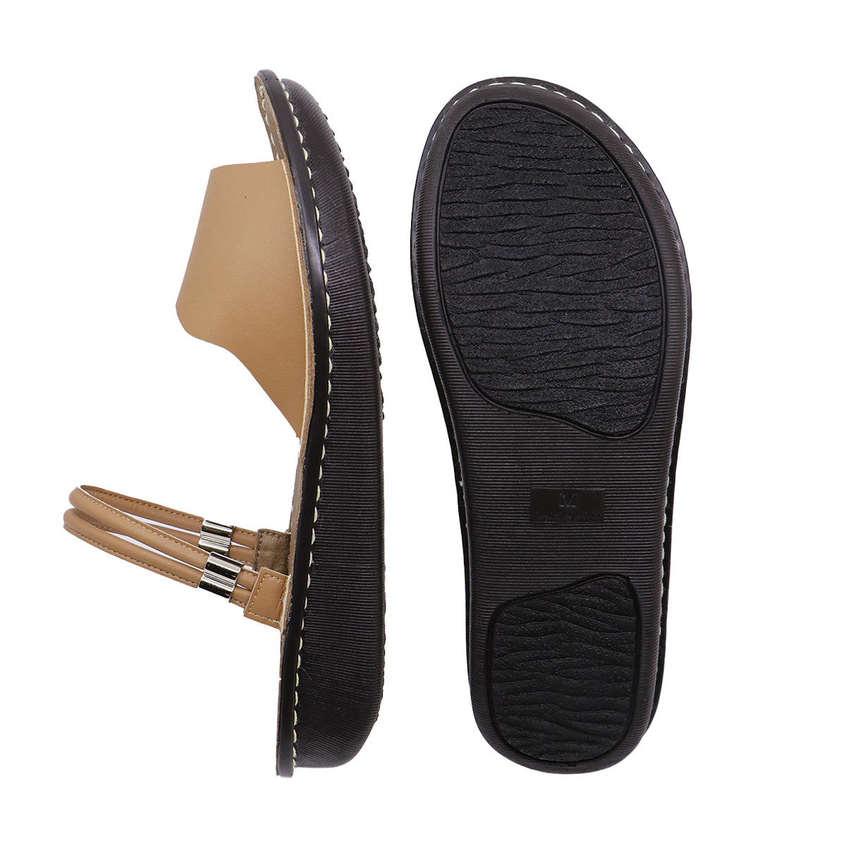 Fuuna Camel Microfiber Real Support Sandals