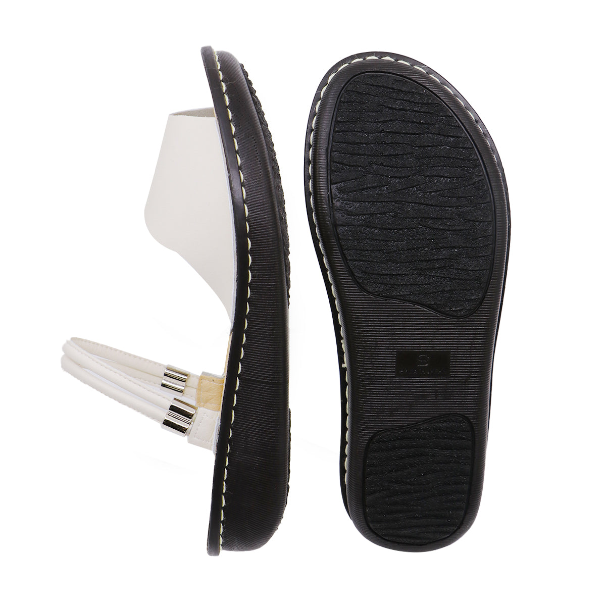 Fuuna Ivory Microfiber Real Support Sandals