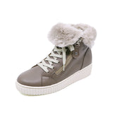 Fuyu Taupe Fur Sneaker Boots