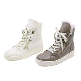 Fuyu Taupe Fur Sneaker Boots