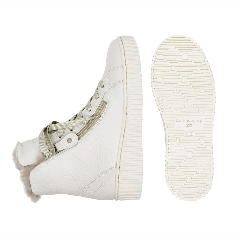 Fuyu Ivory Fur Sneaker Boots